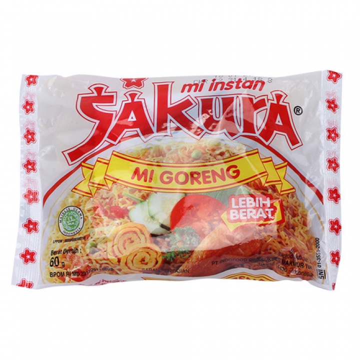 

Mie Sakura Goreng 1 pcs - Untuk Stok Anak Kost, Jualan Warung & Paket Sembako Mie instan Sakura goreng 5 pcs