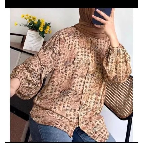 BATIK KEMEJA RAYON JUMBO L XL // KEMEJA KANCING // KEMEJA MOTIF // KEMEJA BIG SIZE // ATASAN // KEME