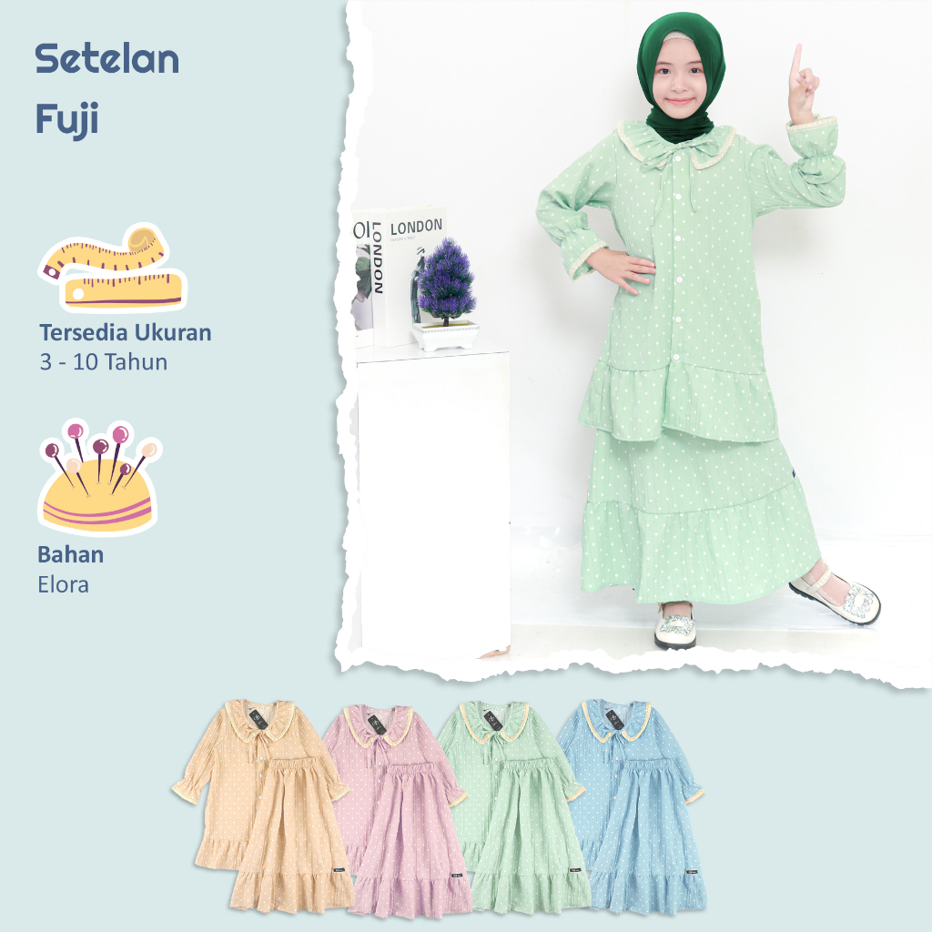 Setelan Anak One Set "FUJI" usia 3-10 tahun