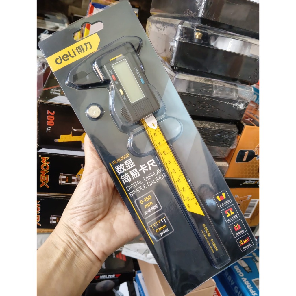 

DELI Jangka Sorong Digital 6 INCH Caliper Vernier Sketmat DIGITAL 150MM