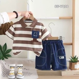 SETELAN KEMEJA DENIM ANAK LAKI LAKI 1-3TAHUN/ SET KEMEJA JEANS ANAK LAKI LAKI