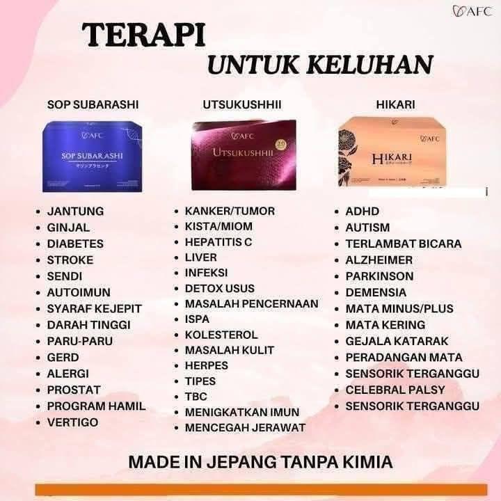 Suplemen Herbal Hikari AFC Original – Vegan & Halal Jepang