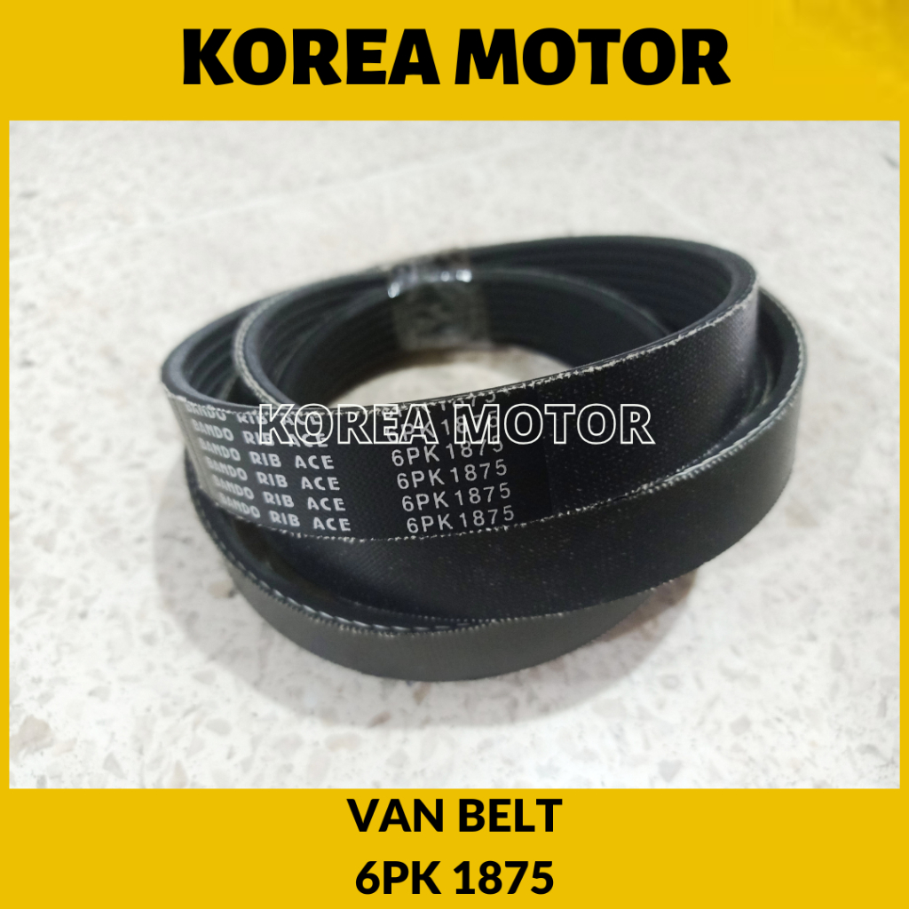 Van Belt 6pk 1875 Lova Kalos Aveo Orisinil Fan Belt 6pk 1875 Lova Kalos Aveo OEM