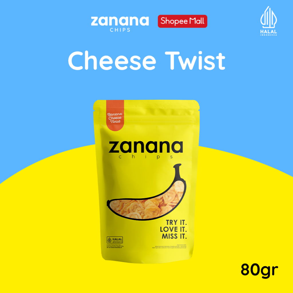 

Zanana Chips Cheese Twist | Keripik Pisang Bumbu Tebal dan Renyah