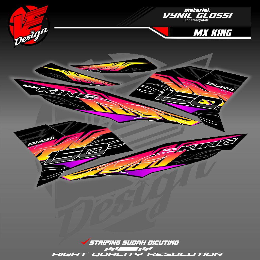 STRIPING MX KING custom race prostreet / striping mx king 150 / y15zr malaysia / striping mx king cu