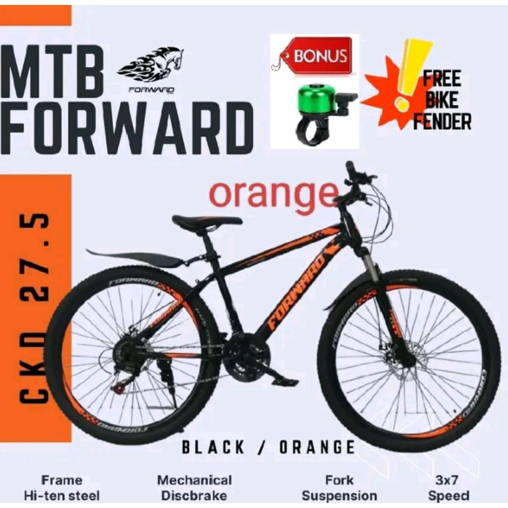 MTB 27,5 inch Forward Sepeda gunung Bonus bell dan Spakbor