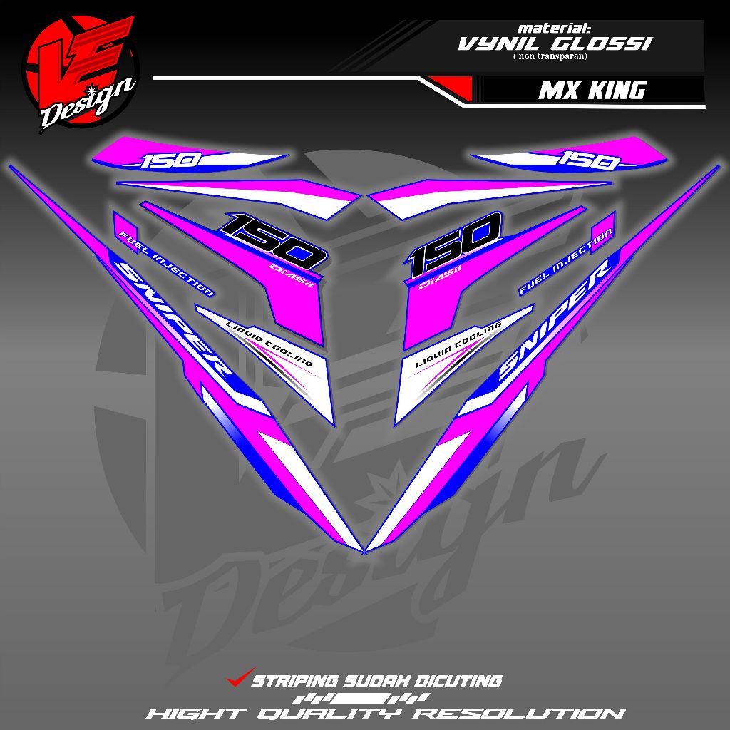 STRIPING MX KING motif sniper custom / striping mx king malaysia / y15zr / exciter 150 / mx king 150