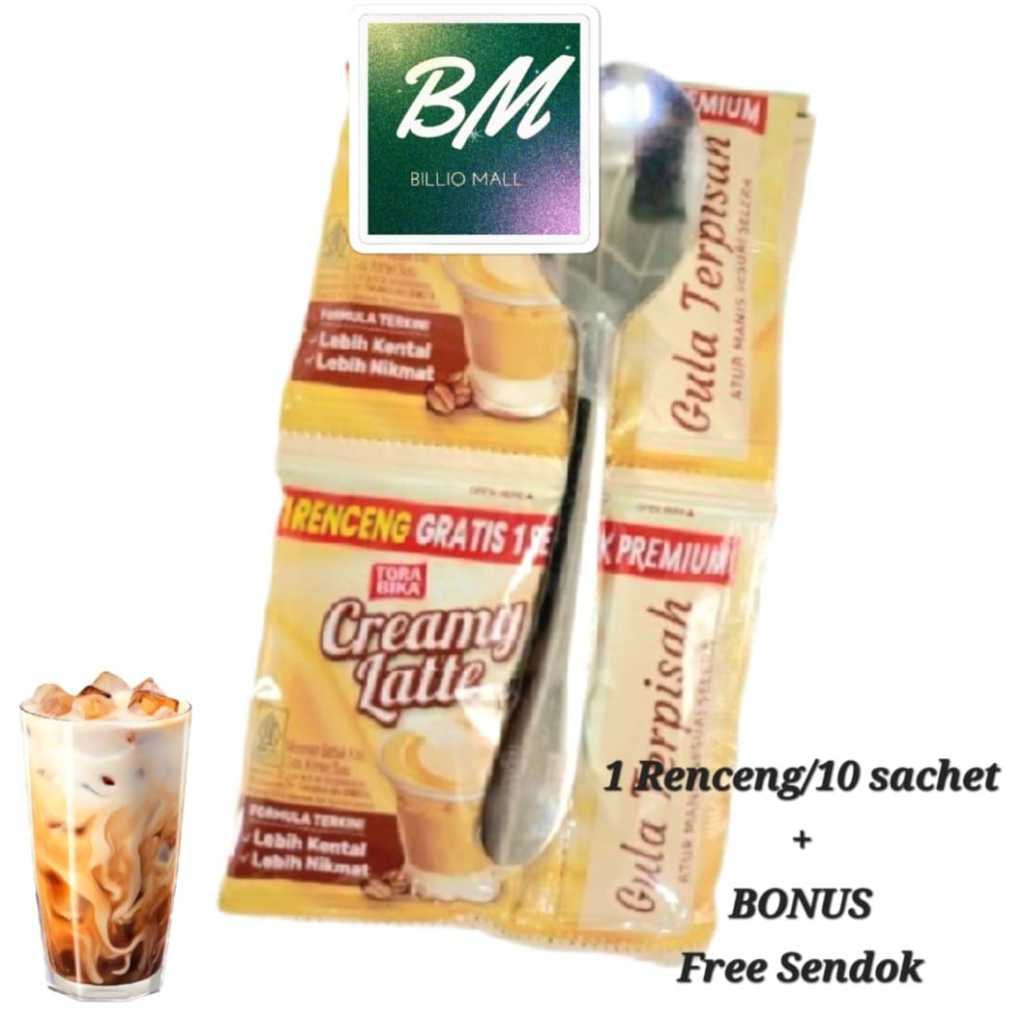 

Torabika CREAMY LATTE 1 Renceng (10 Sachet 22gr) GRATIS sendok