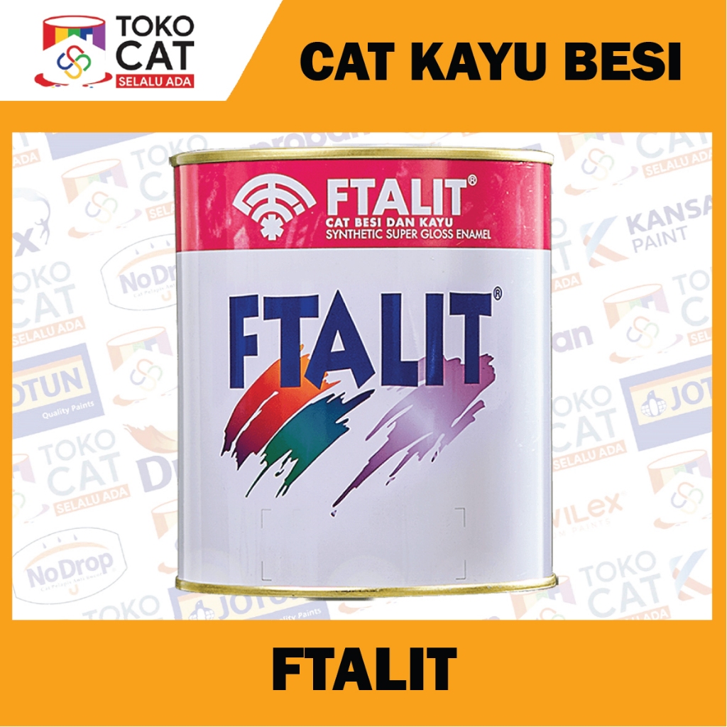 CAT MINYAK KAYU DAN BESI | FTALIT 1 KG WARNA SILVER KODE 998 | KEMASAN KALENG