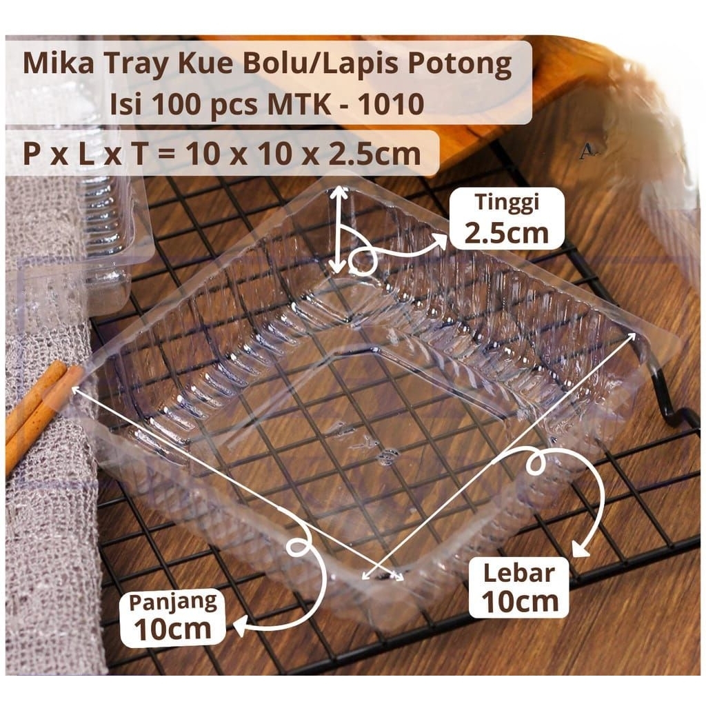 (Isi 100pcs) Mika tray Bolu kue Chiffon kue tart mini lapis surabaya lapis legit mini mooncake kue b