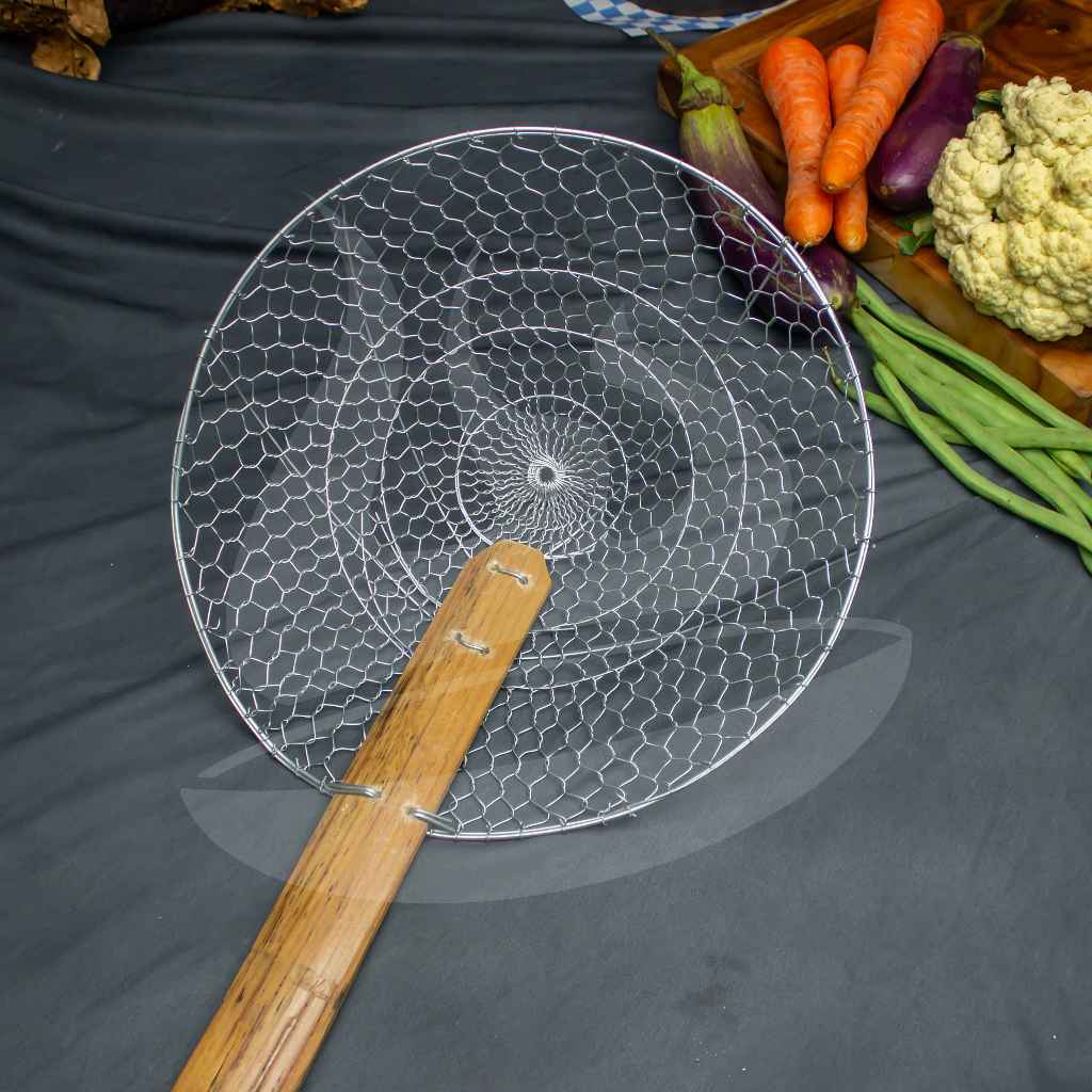 Serokan Gorengan/Serokan Anyaman Ukuran Besar Anti Karat