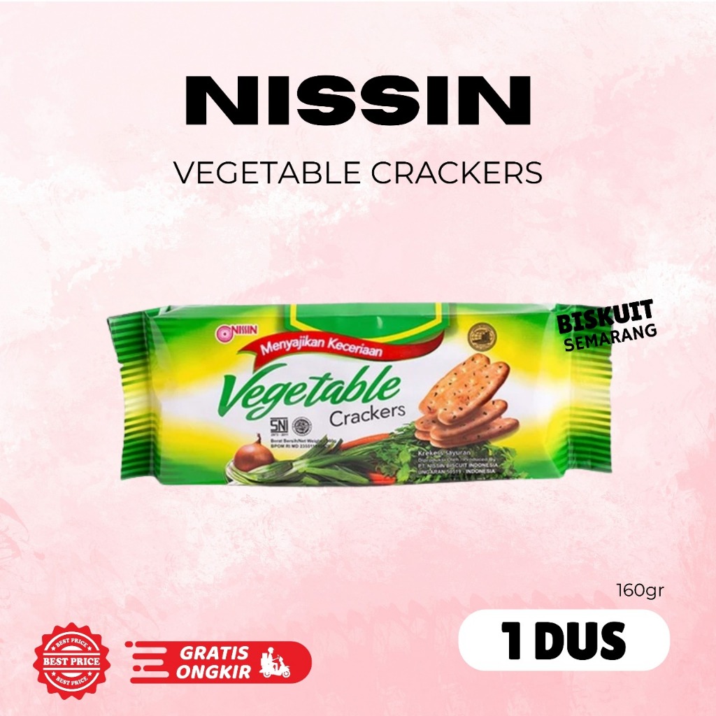 

1 Dus Nissin Vegetable Crackers 160gr isi 30pcs BISKUIT SEMARANG