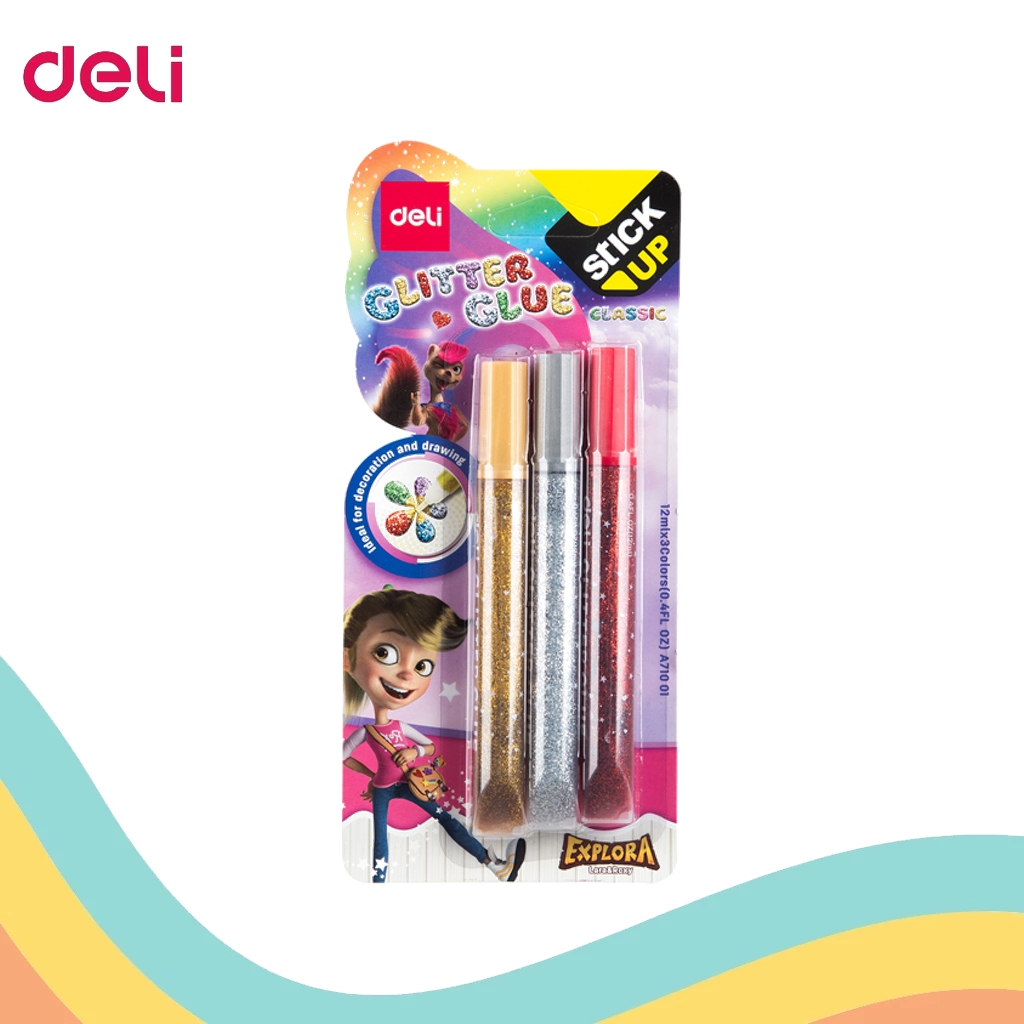 

LEM GLITER DELI 3 WARNA A71001 (1 SET)
