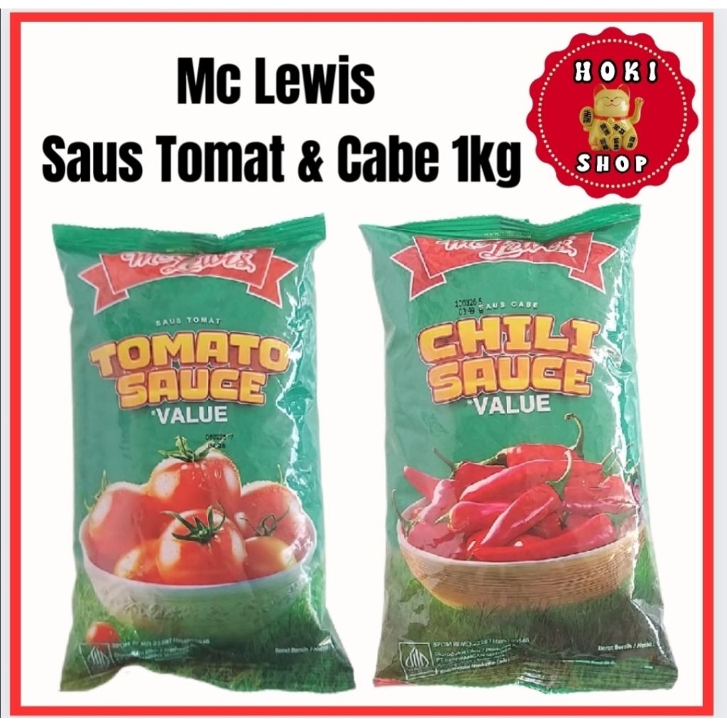 

✔MURAH Mc Lewis Saos Tomat & Saos Cabe 1kg/ Mc Lewis Tomat Saos / Mc Lewis Cabe Saos / Mc Lewis Tomato / Mc Lewis Chilli