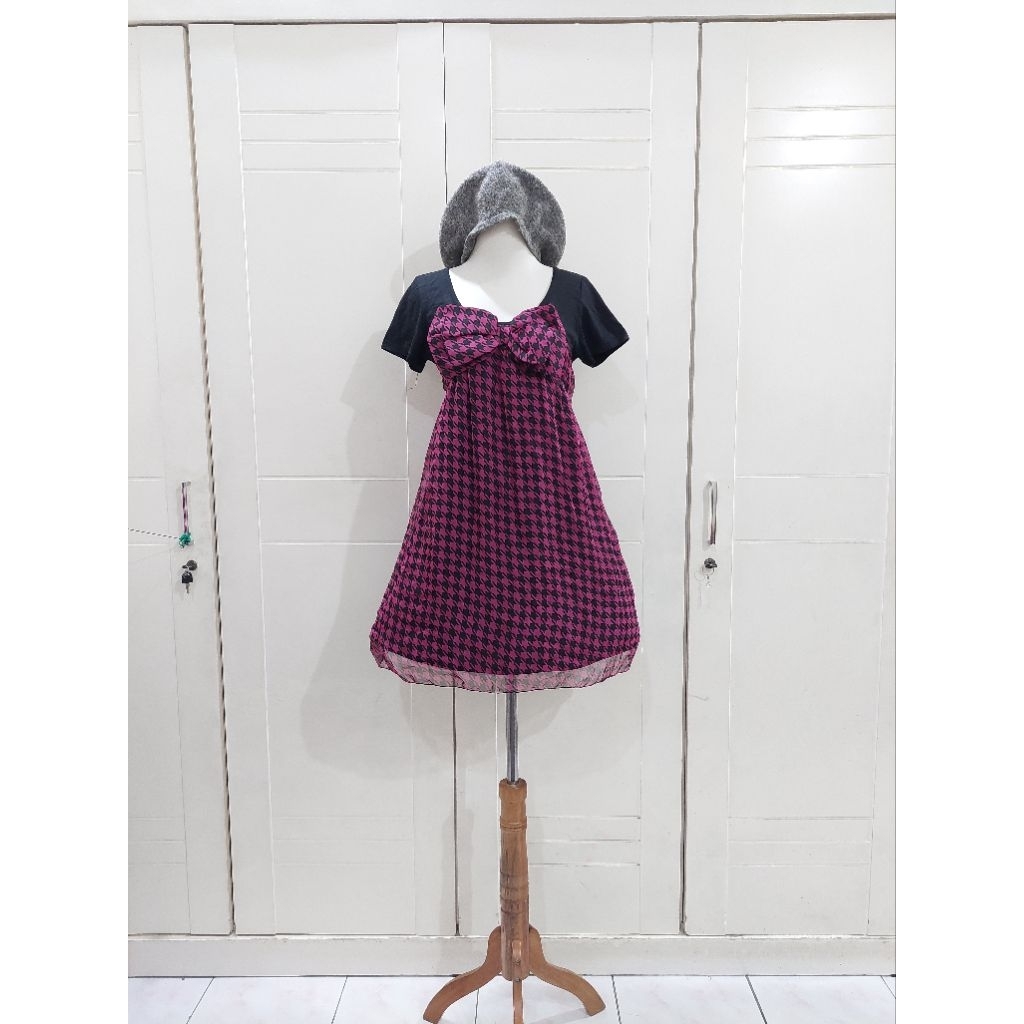 Cute ribbon pattern dress kawai kawaii liz lisa rojita dear my love deary | jiraikei jirai kei grung