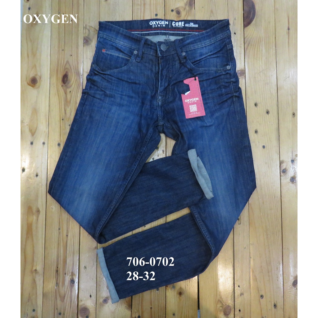CELANA JEANS/DENIM PANJANG PRIA SLIM FIT BRAND ORI MEREK OXYGEN ART : 706-0702 PRICE Rp.614.900