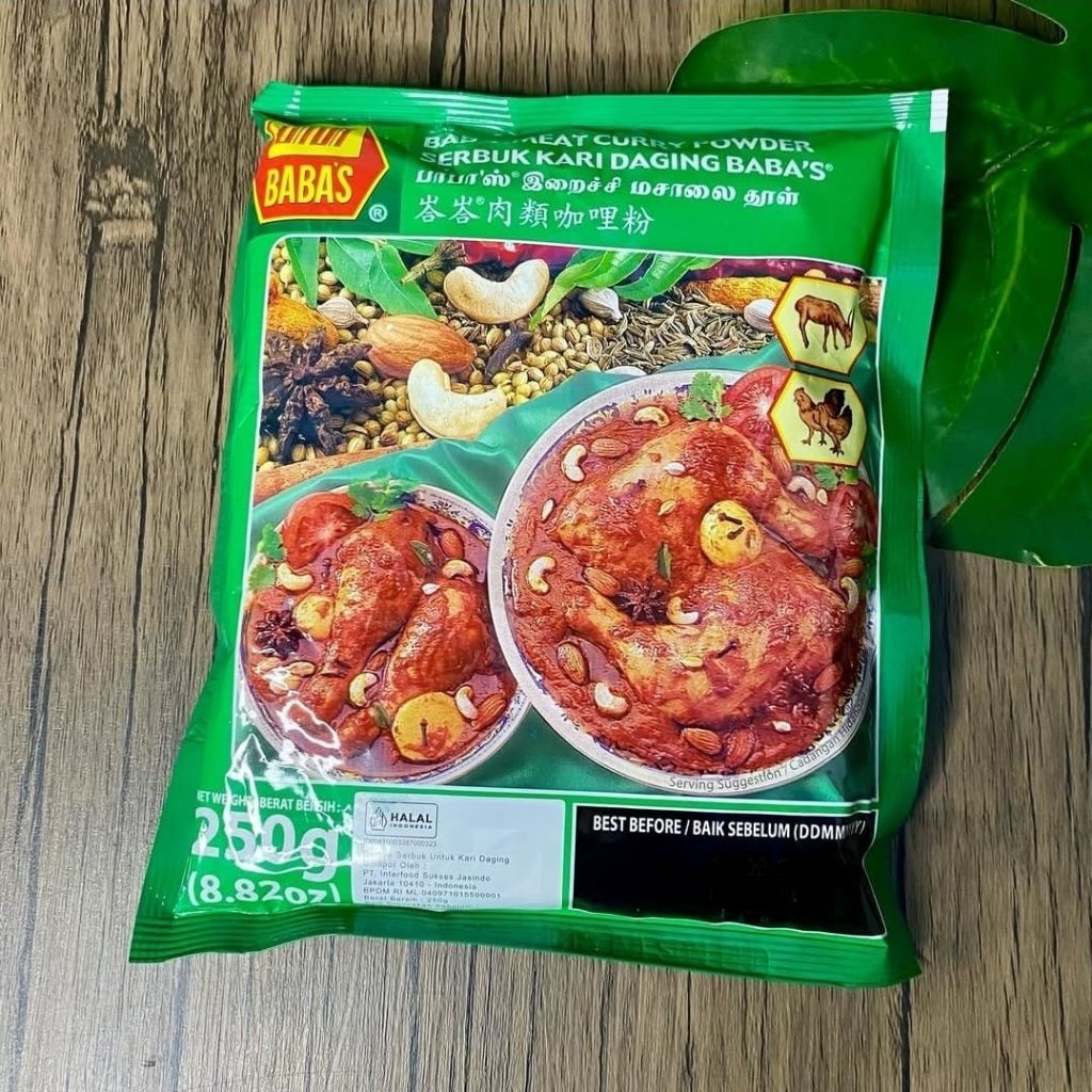 BABAS CURRY SEASONING / Babas meat curry powder 250gram