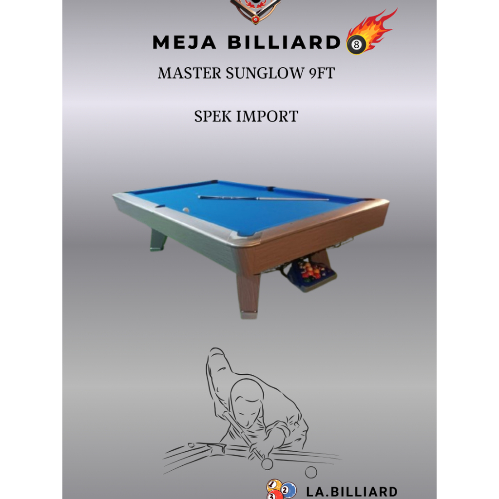 Meja Billiard Master Sunglow Import 9FT – Premium & Elegan  Master Sunglow Meja Billiard Import – Or