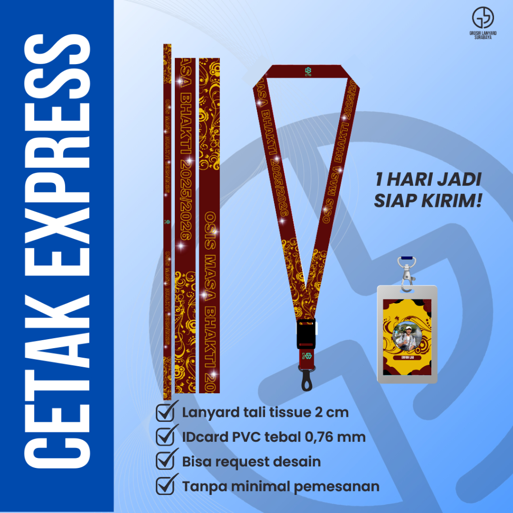

LANYARD ID CARD 1 HARI REQUEST TERMURAH