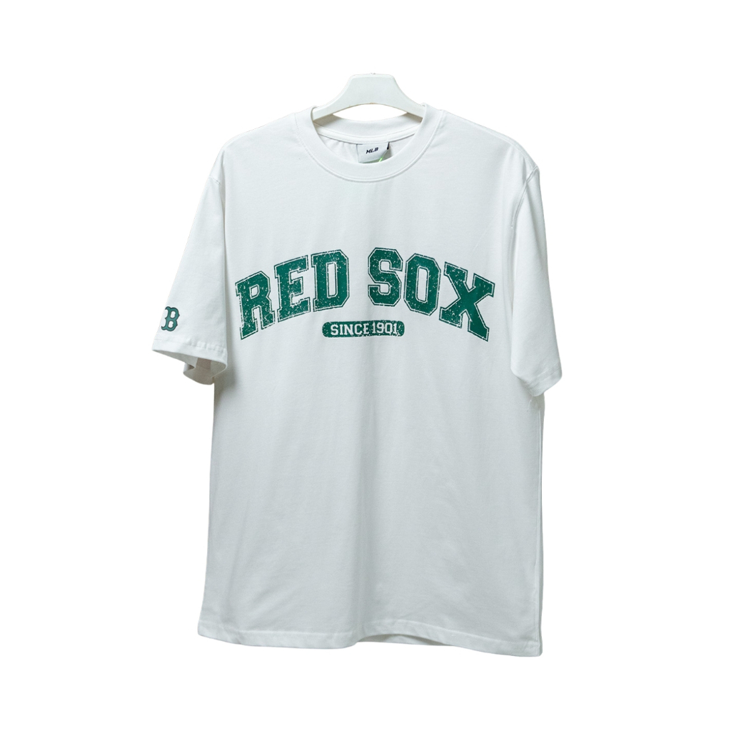 Kaos MLB Vɑrsıty Logo Boston RX Whıte