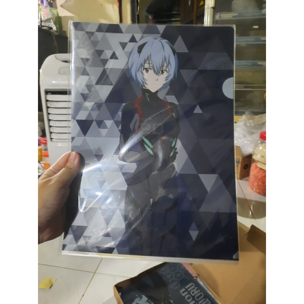 Evangelion Ichiban Kuji H Prize Clear File & Sticker Set Ayanami Rei Official Merchandise