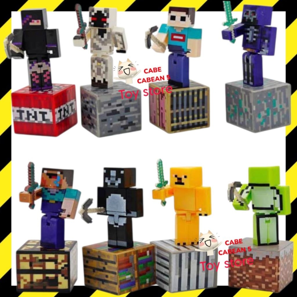 Minecraft Series figure Minicraft 4-10 cm satuan bisa pilih harga untuk 1 pcs. topper kue. Bisa dige