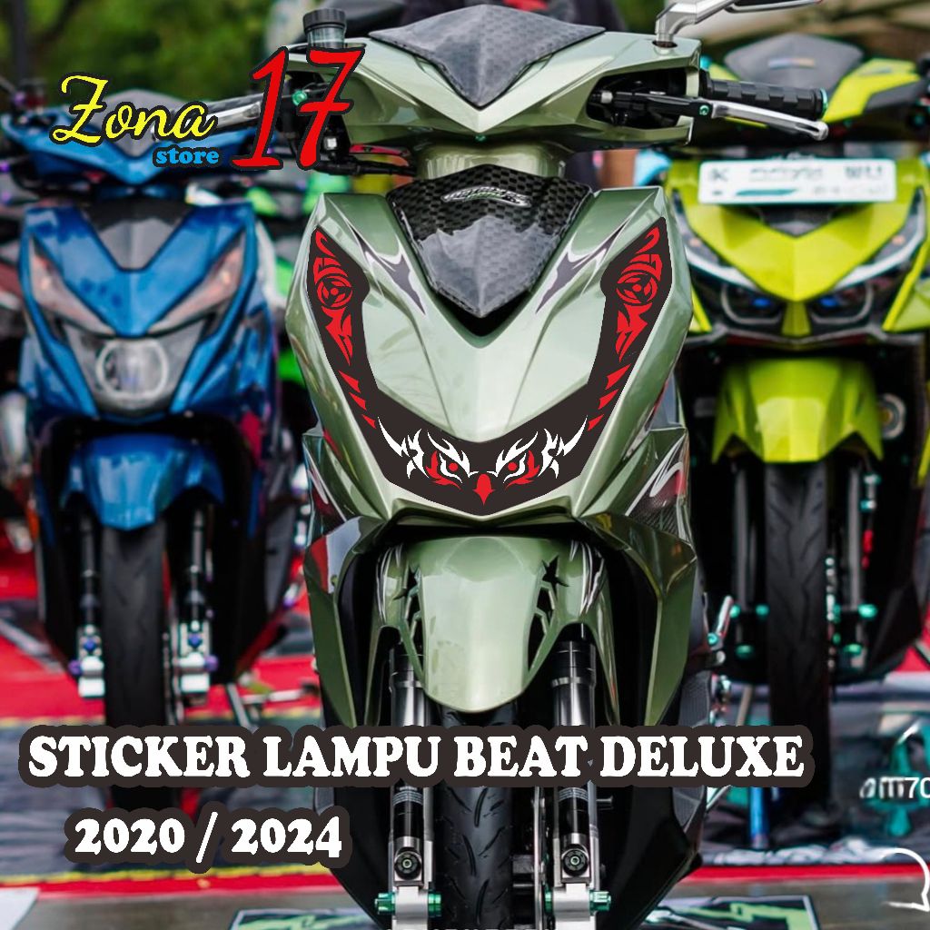 STIKER VARIASI LAMPU ALIS MOTOR BEAT DELUXE 2020/2024