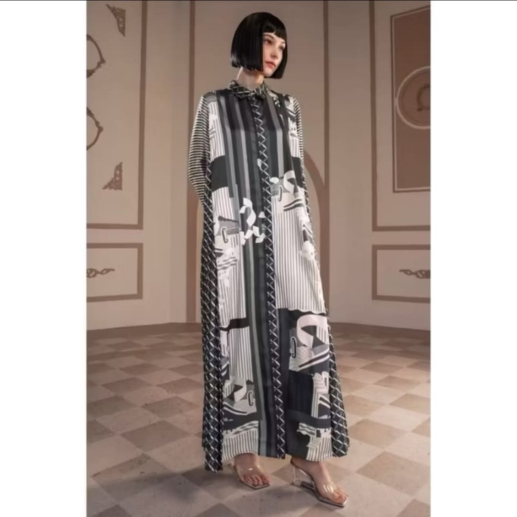 Benang Jarum Dreamscape Pleated Dress