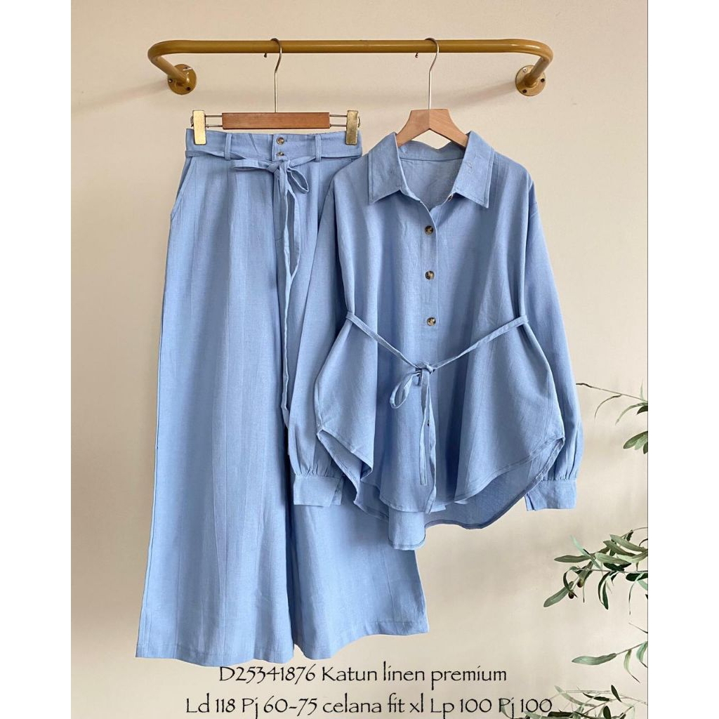 ONE SET LINEN KATUN PREMIUM SETELAN LINEN PREMIUM IMPORT