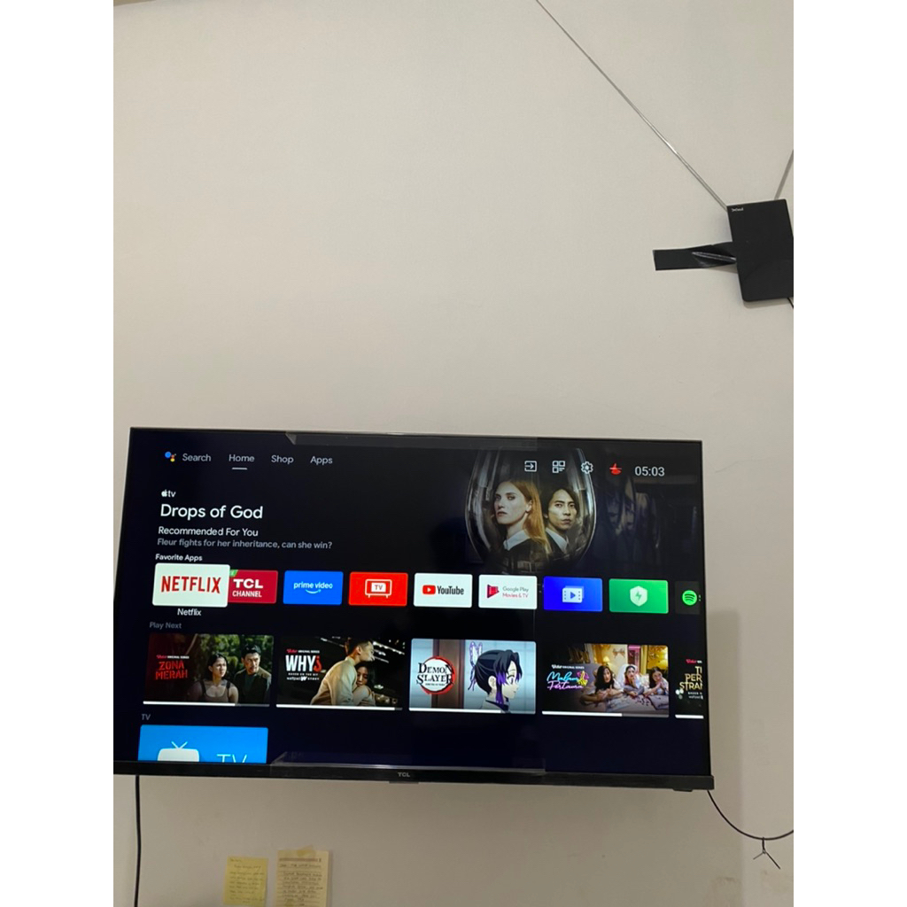 TCL Android TV - 40 Inch (Bonus Antena Lokal dan Bracket Dinding)
