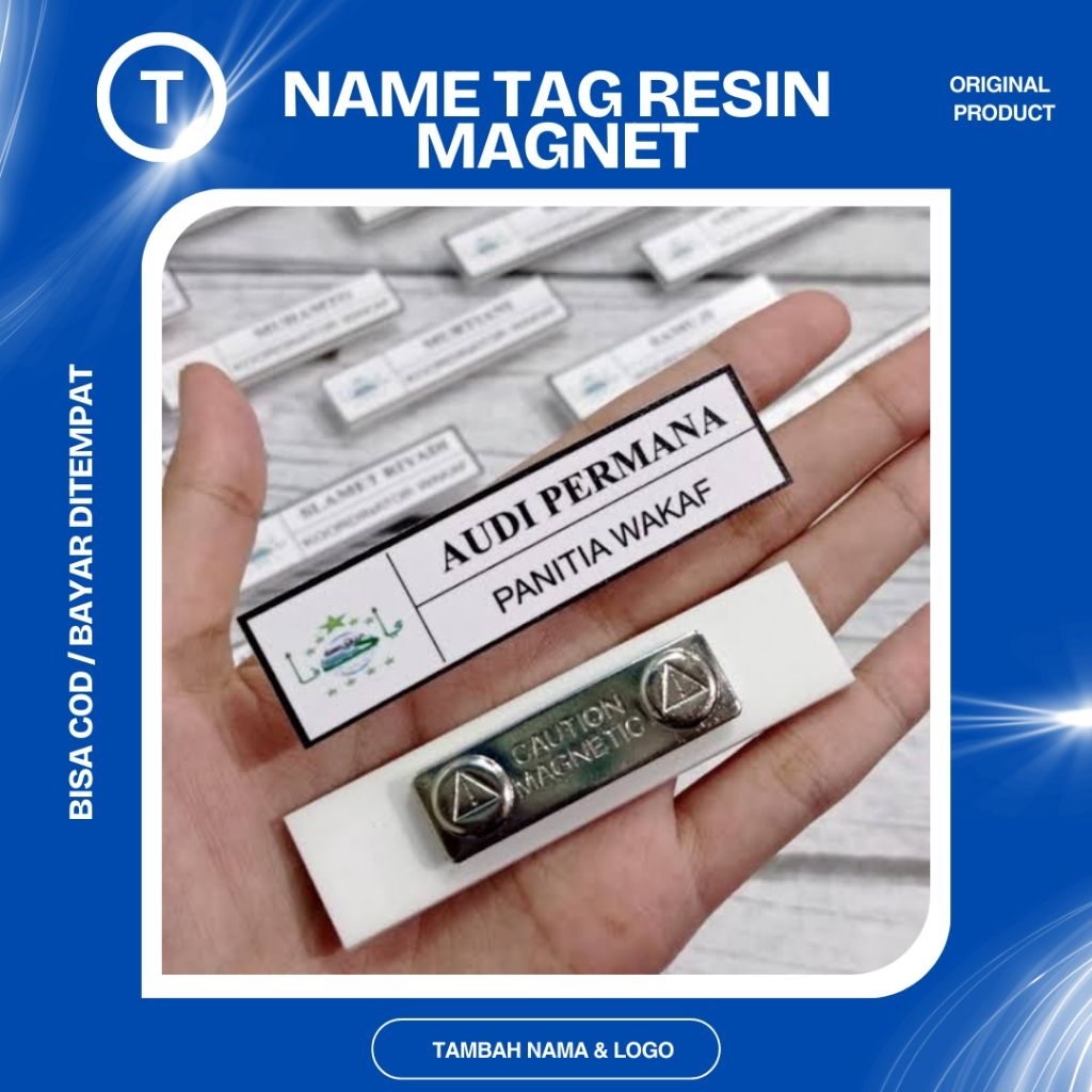 

nametag akrilik resin magnet