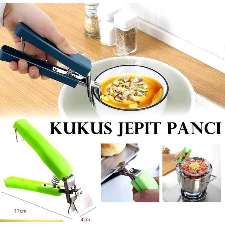 FANSTORE_PKU - Alat Penjepit Mangkok Panci Anti Panas/Alat Penjepit Mangkok Panci Stainless Steel PE