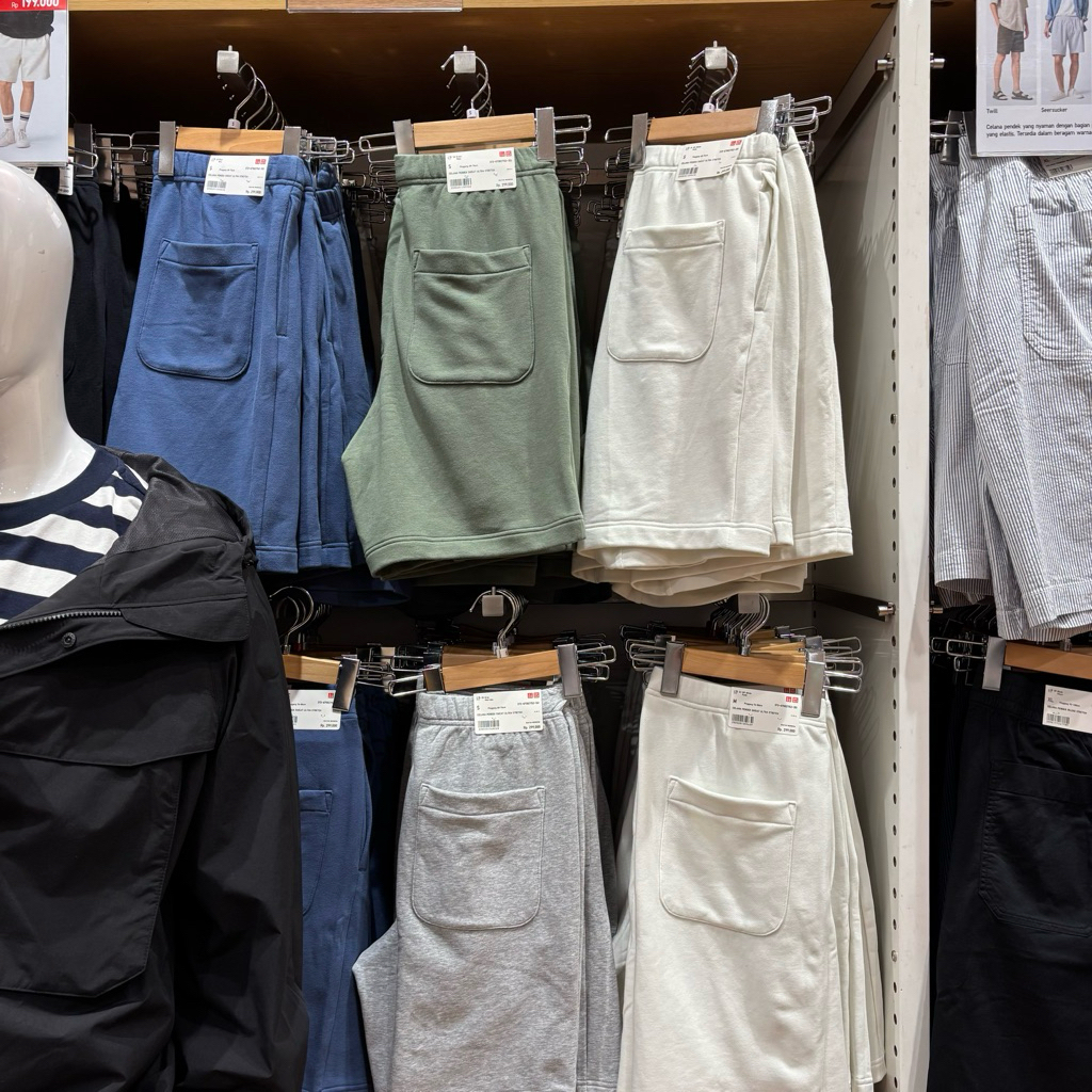celana pendek sweat ultra stretch Uniqlo cowok
