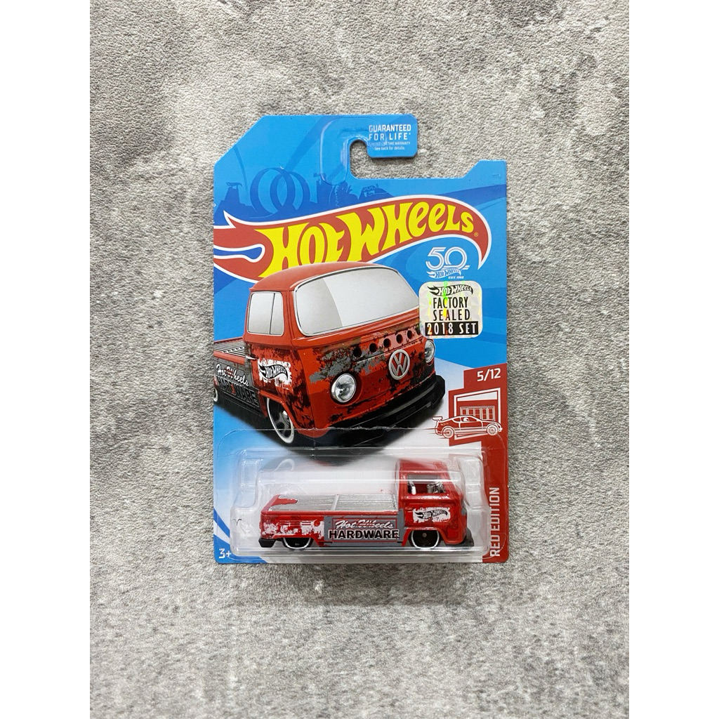 Hot Wheels Volkswagen T2 Pickup Merah Target Exclusive Recolor Factory Sealed FS (Red Edition 2018)
