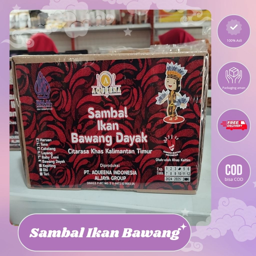 

Sambal Aquena – Sambal Ikan Bawang Dayak Pedas Gurih | Sambal Kalimantan Timur | Oleh-oleh Khas Samarinda