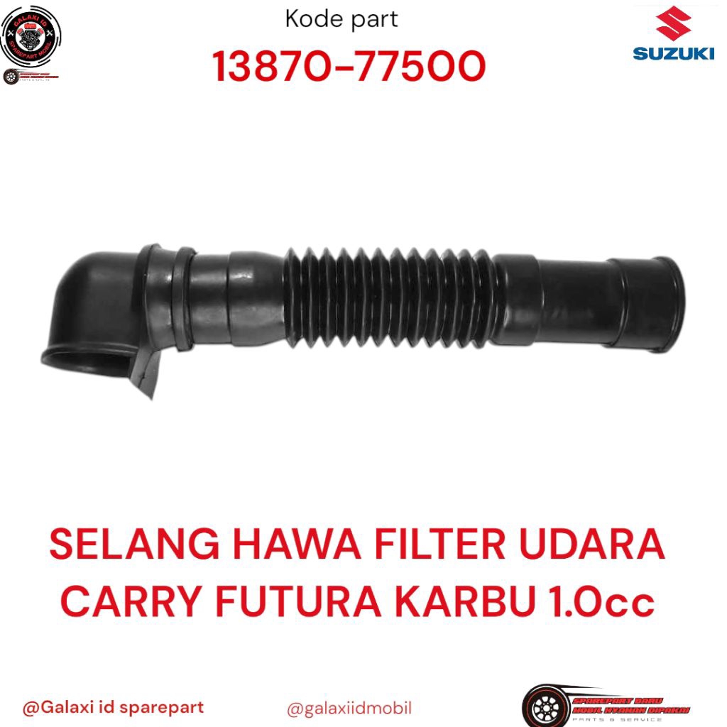 SPAREPART MOBIL selang hawa filter udara house air cleaner carry Futura carry karbu 1.0cc 12570-7750