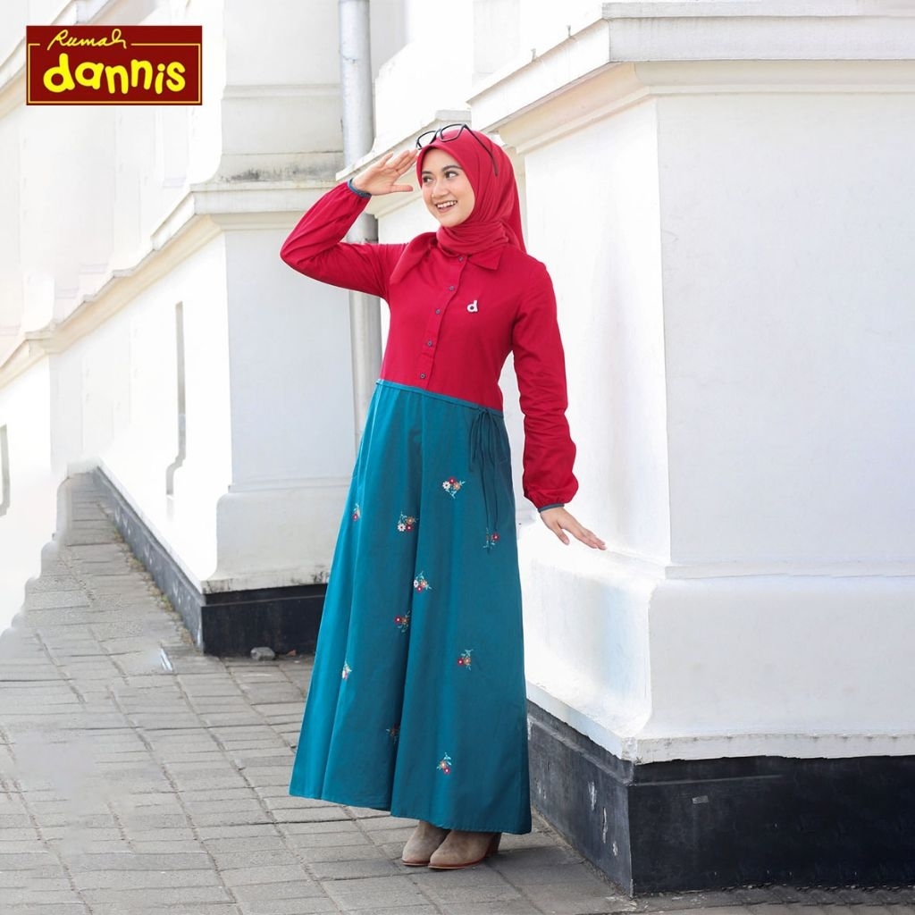 Abaya Dannis A240405 Gamis Busana Muslim Wanita Remaja dan Dewasa Diskon Sale