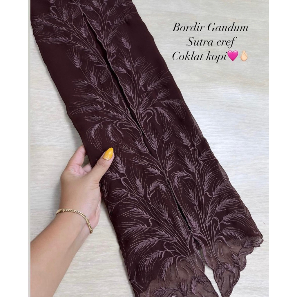 Kain kebaya bordir bali motif terbaru terlaris termurah bahan kebaya bordir bali bahan kebaya encim 