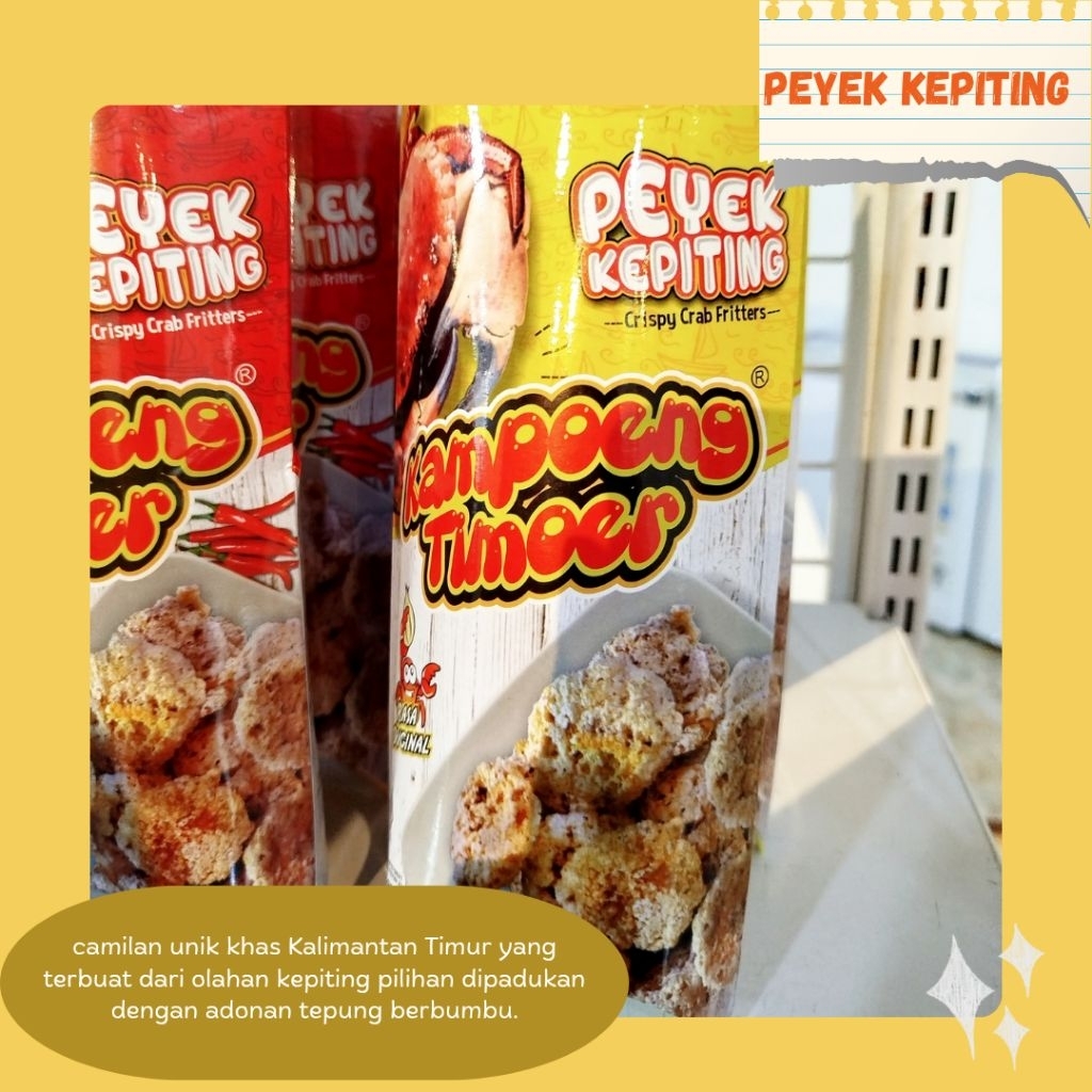 

Peyek Kepiting Kampoeng Timoer – Keripik Gurih Crispy Crab Fritters (85gr)