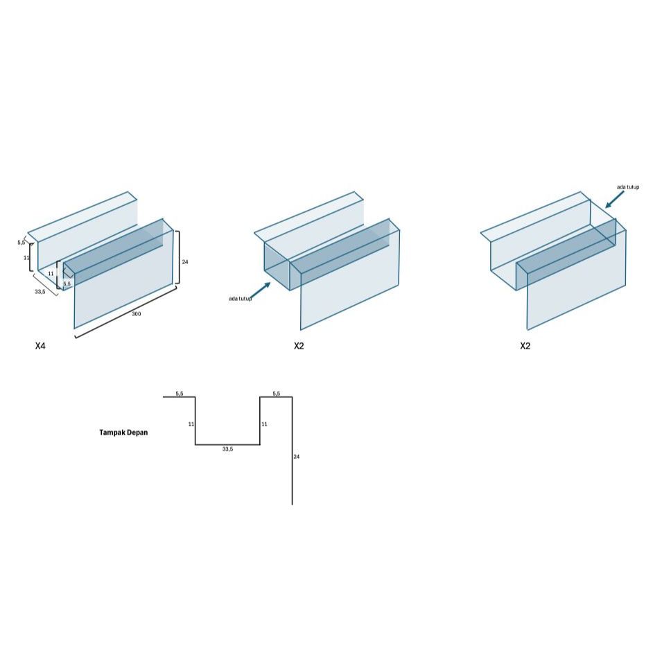 Seng Talang Galvalum / Seng Atap / Tekuk Seng Talang / Seng Talang Air