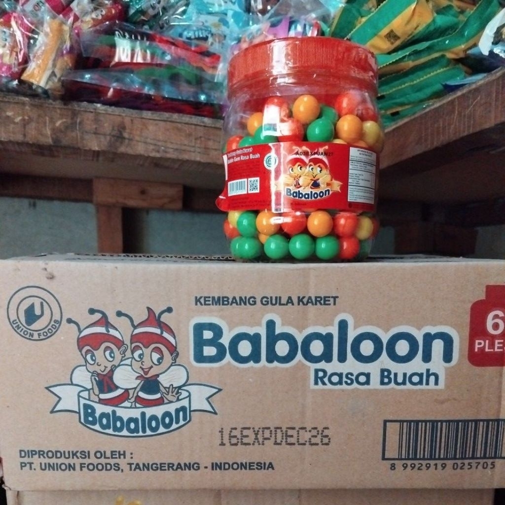 

Permen karet babalon DUS isi 6ples