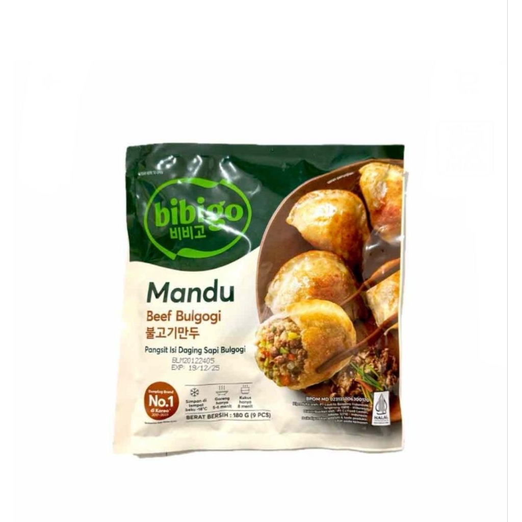

bibigo beef bulgogi mandu pack 180 gram