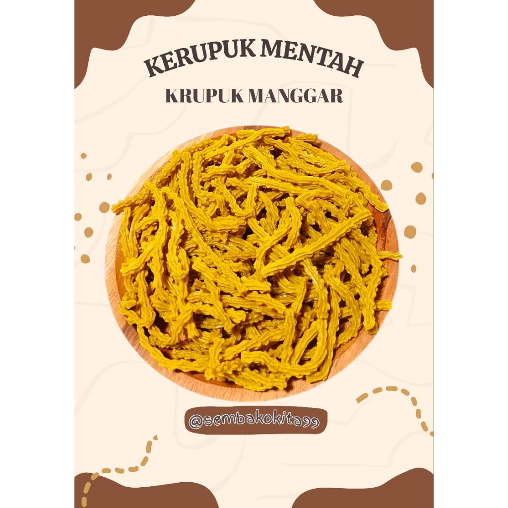 

Kerupuk Mentah Kerupuk Manggar/Akar Kemasan 250g, 500g, 1Kg