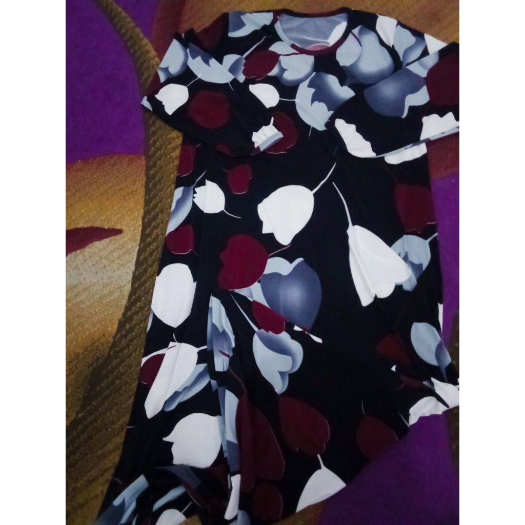 Gamis Wanita Jumbo Gamis Jersey Motif
