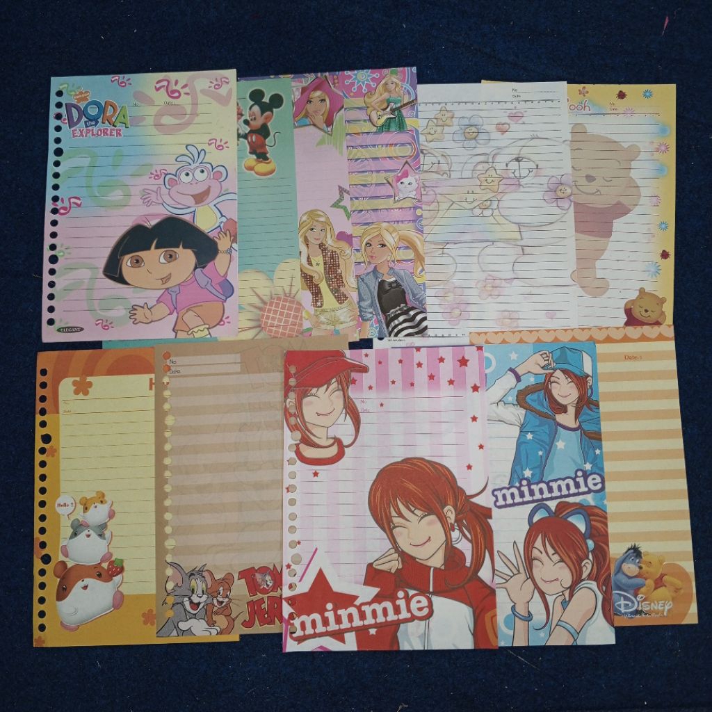 [MINIMAL ORDER 5 LEMBAR] KERTAS BINDER NON HARVEST TIPIS LOOSE LEAF RANDOM LANGKA REFILL KOLEKSI A4 