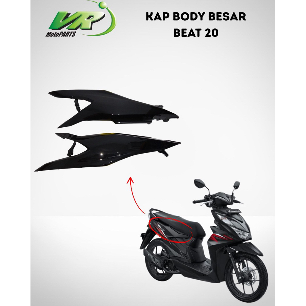 KAP COVER BODY BESAR BEAT NEW 2020 HITAM VR