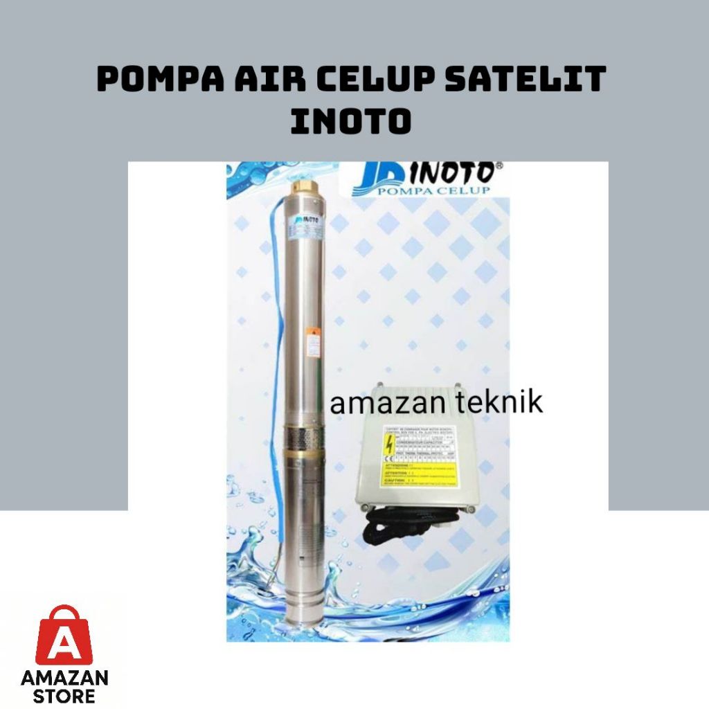 Pompa Air Celub Satelit INOTO 3IN217 0.75HP 3IN224 1HP 3IN233 1.5HP OUTLET 1,25" Casing 3" Submersib