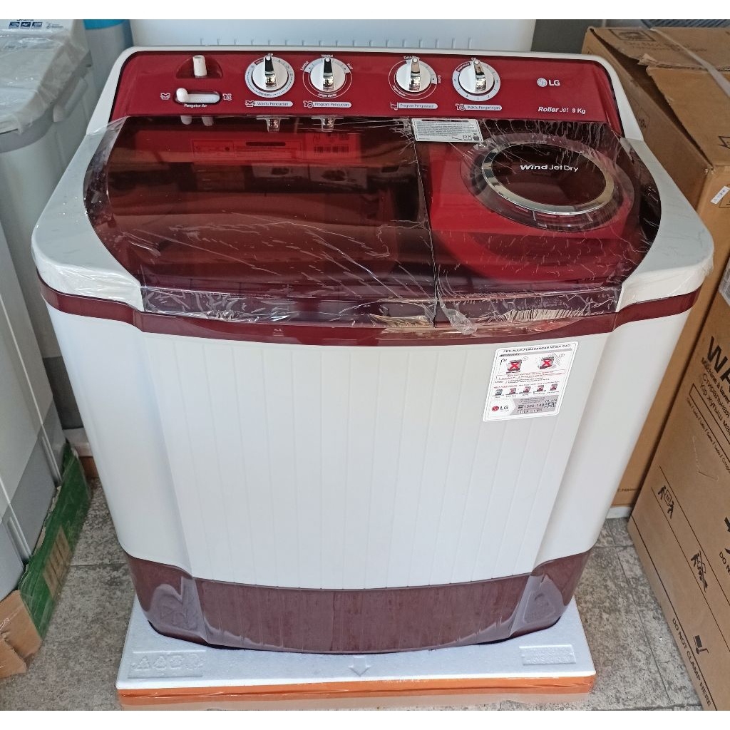 Mesin Cuci 2 Tabung LG P 9050 RTB ( 9KG ). MESIN CUCI LG P 9050 RT