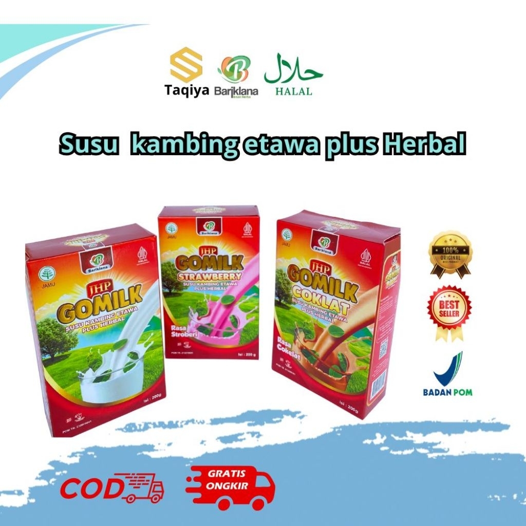 

GomilkOriginal susu etawa jamu susu buat tulang susu plus herbal susu bebas kolestrol susu tinggi kalsium pencegah stunting atasi nyeri sendi