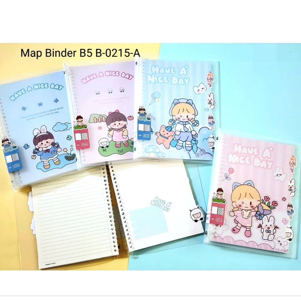 

Binder B5 cute plus pembatas halaman isi 55 kertas II Buku catatan II Notebook II